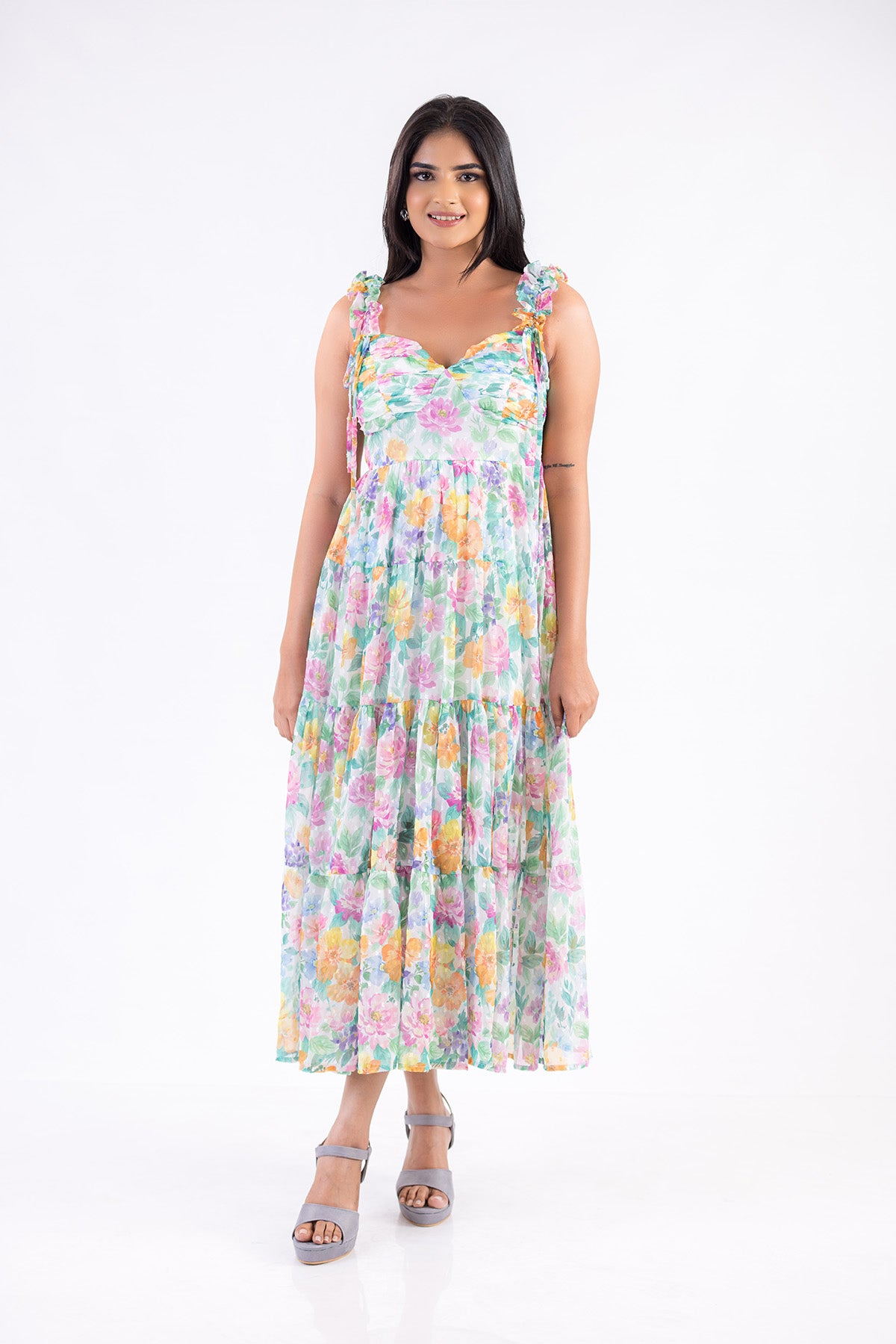 Color Bloom Elegance Dress