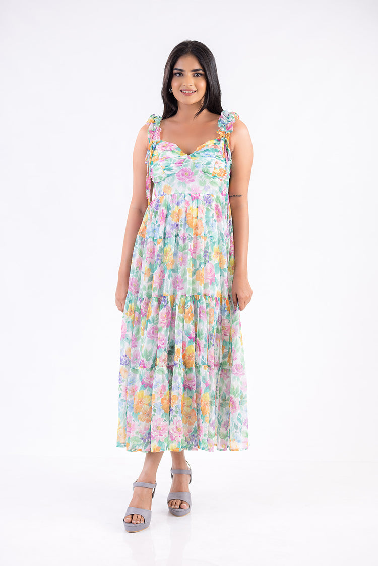 Color Bloom Elegance Dress