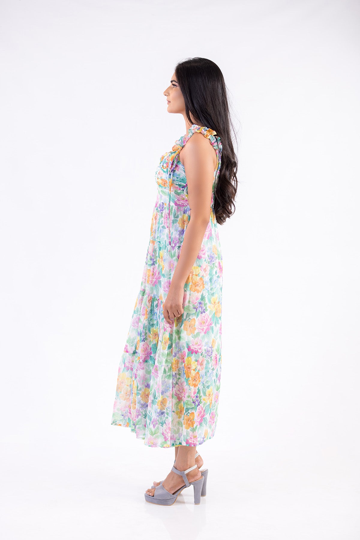 Color Bloom Elegance Dress