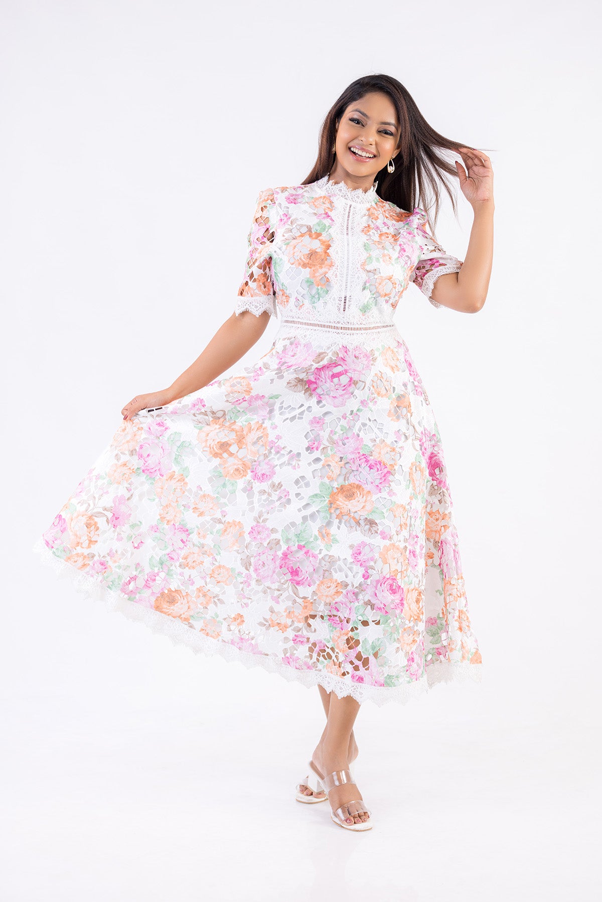 Seraphine Floral Lace Dress