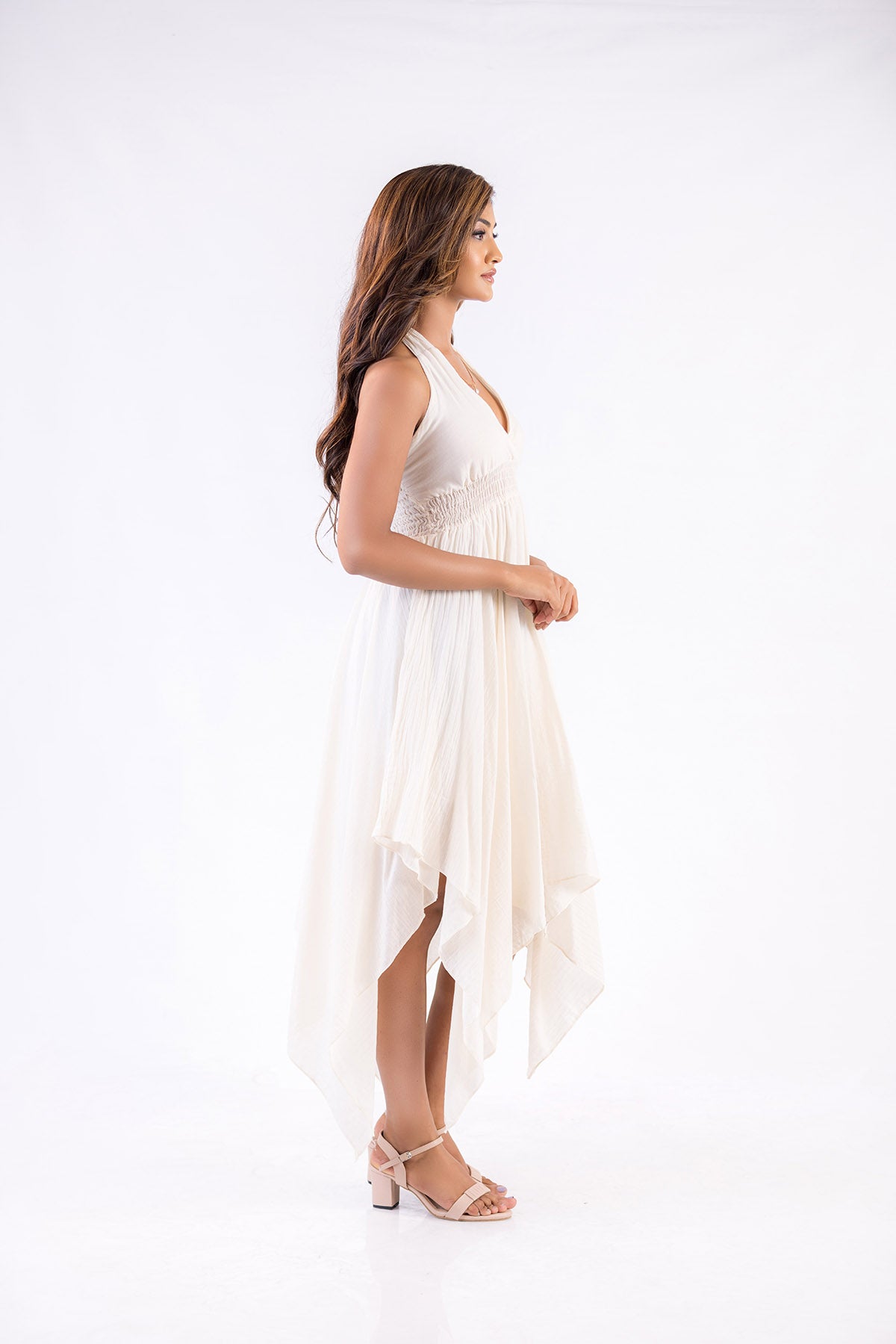 Featherfall Halter Dress