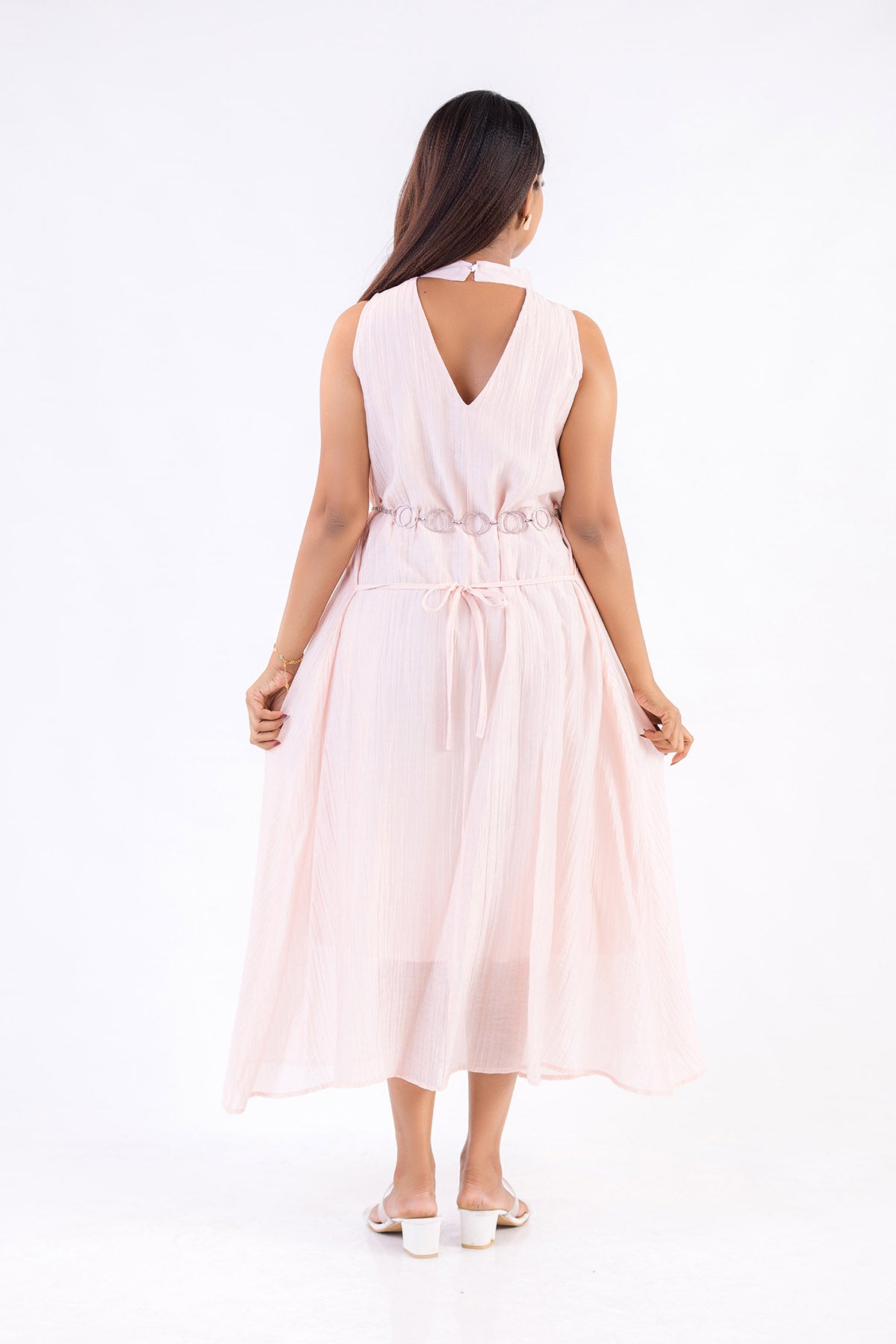 Avelis Drape Midi Dress