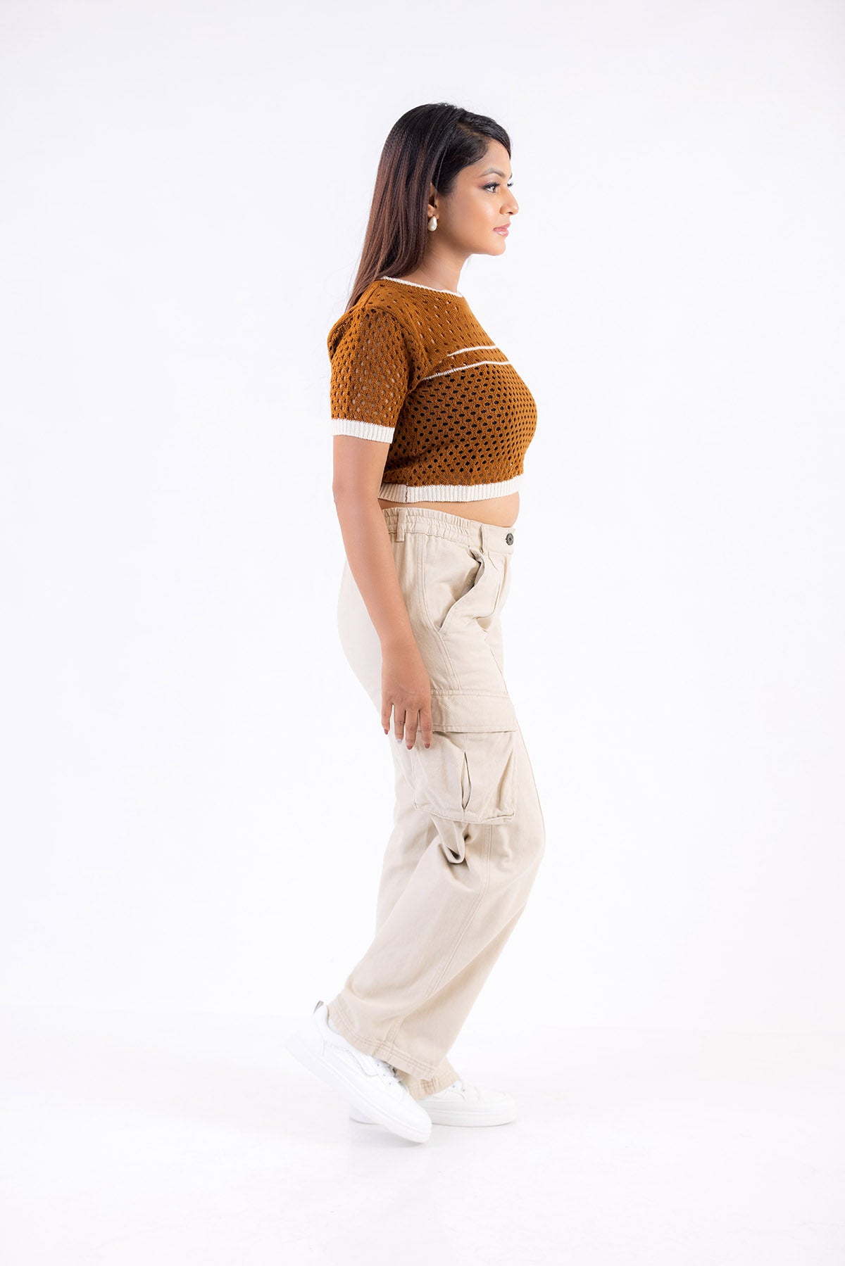 Mocha Mesh Crop