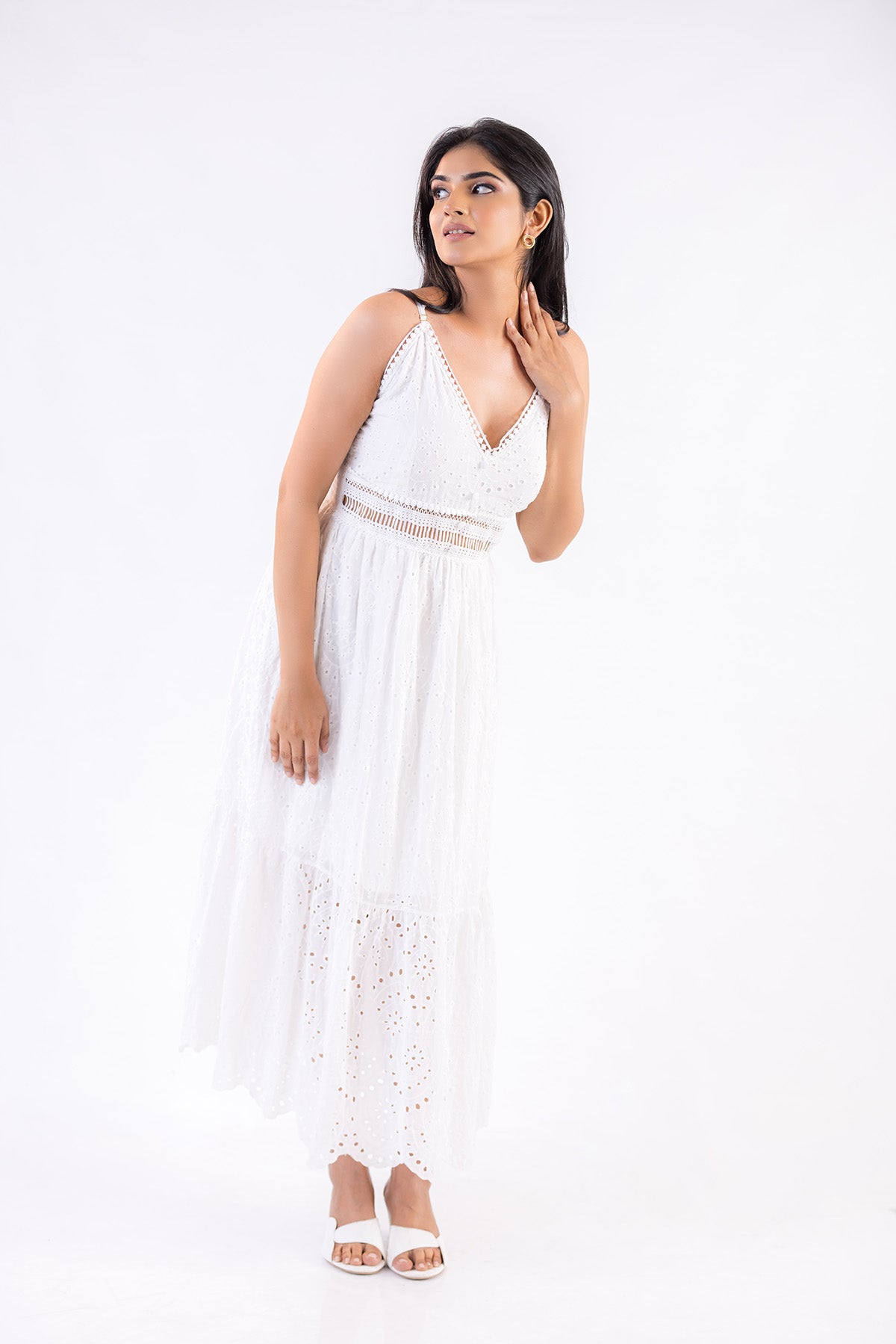Aveline Lace Midi Dress
