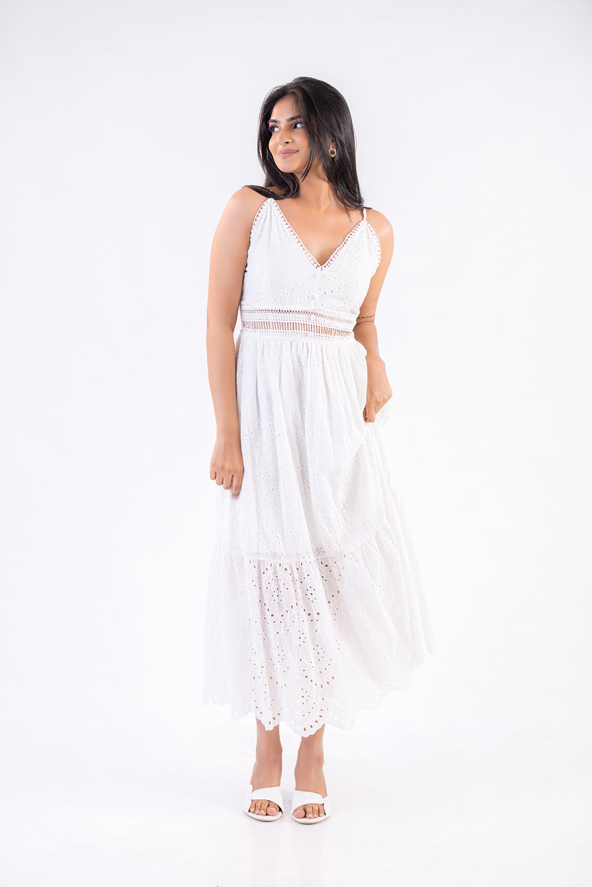 Aveline Lace Midi Dress