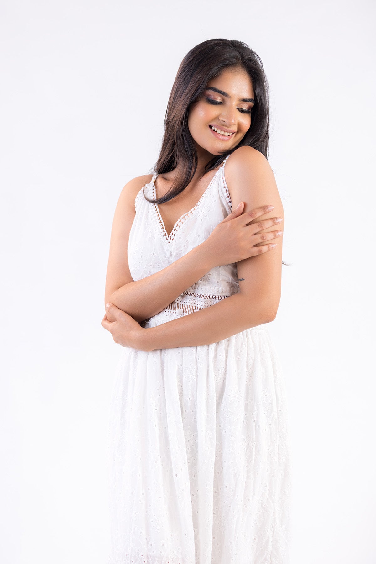 Aveline Lace Midi Dress