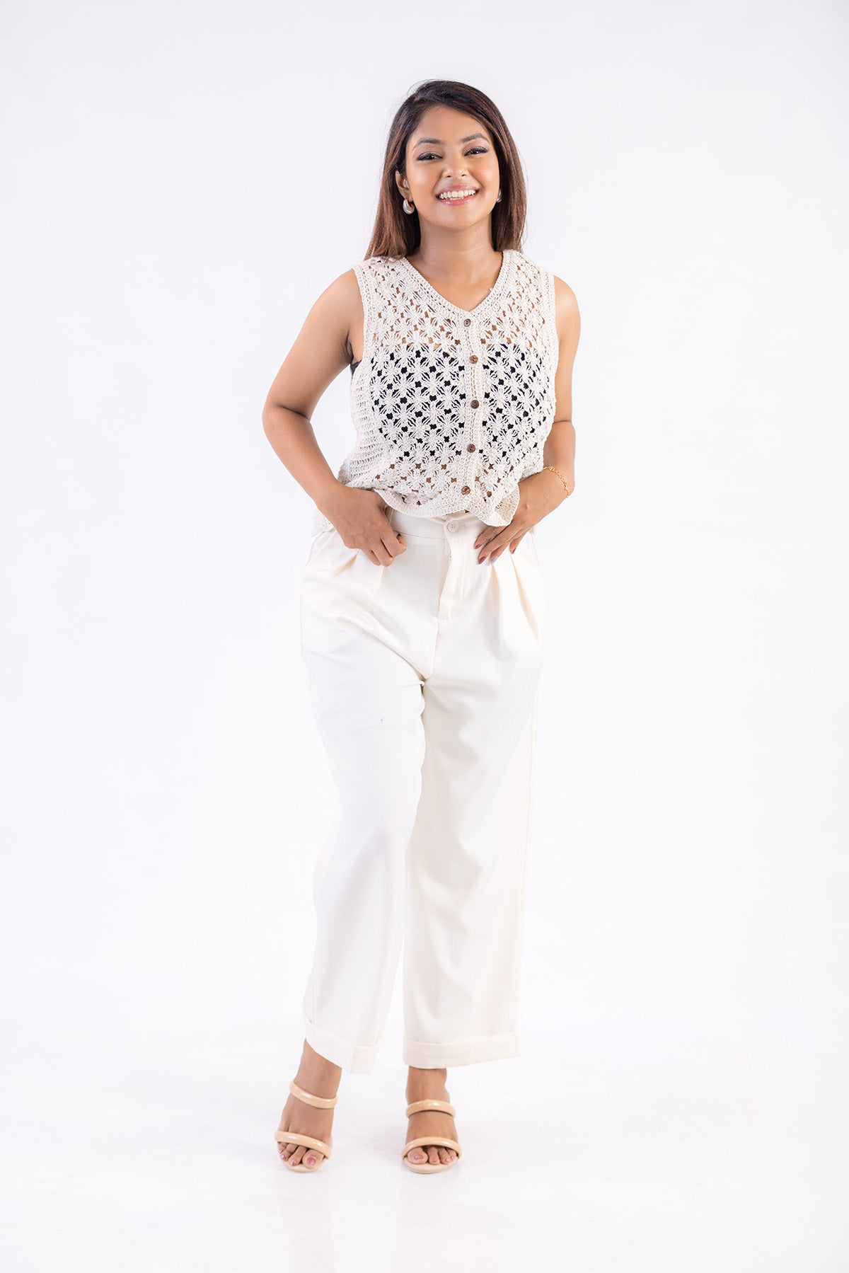 Pearl Petal Crochet Top