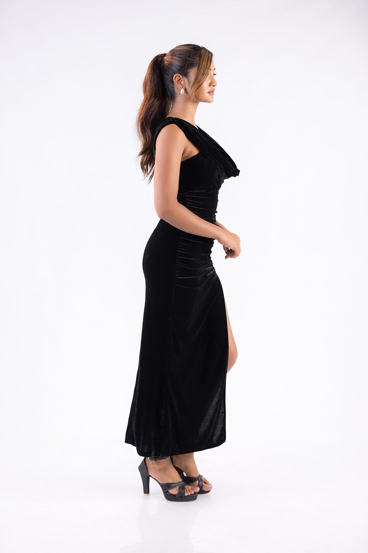 Noir Grace Column Dress