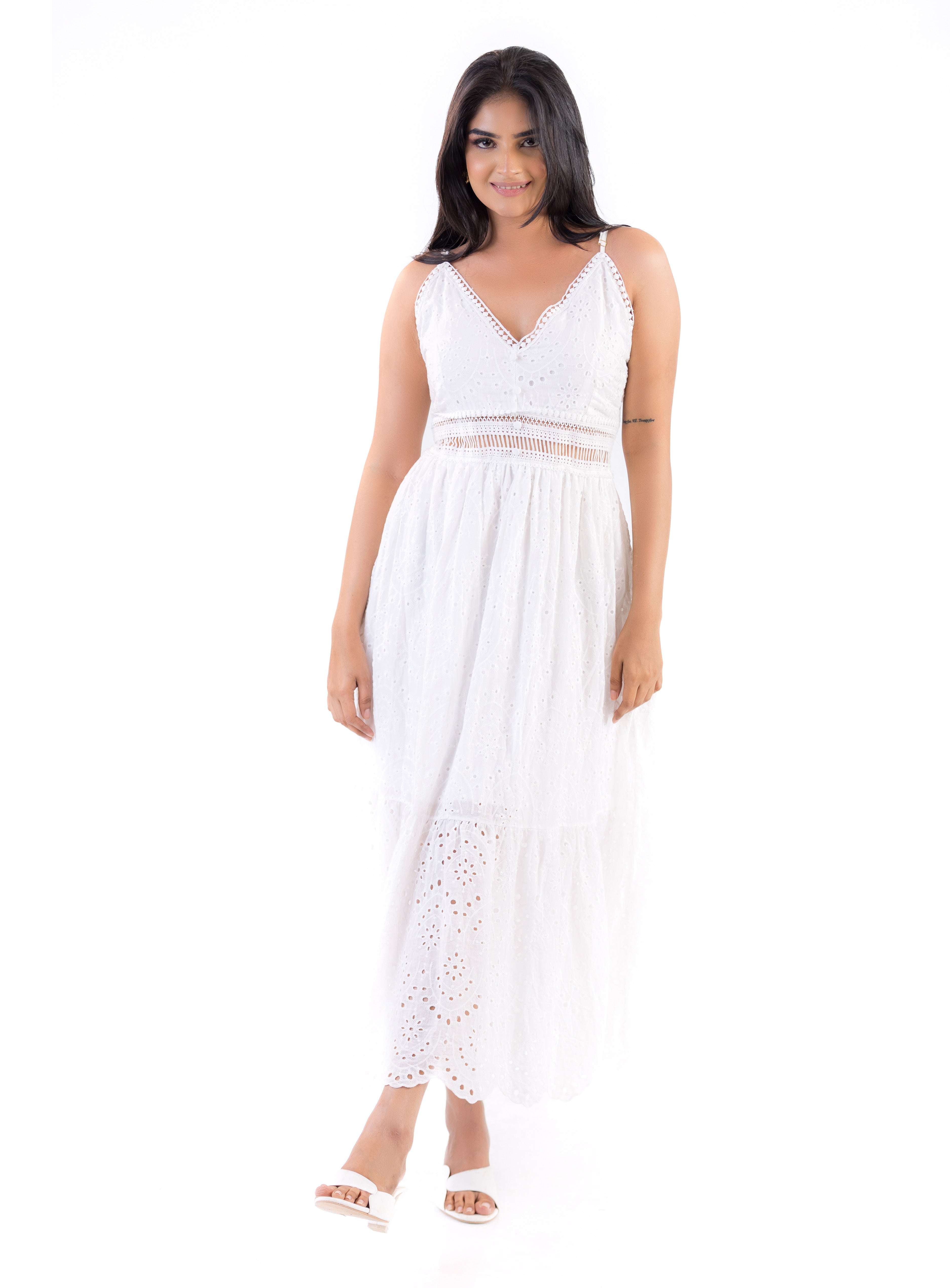 Aveline Lace Midi Dress
