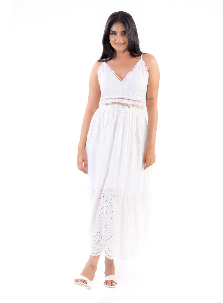 Aveline Lace Midi Dress