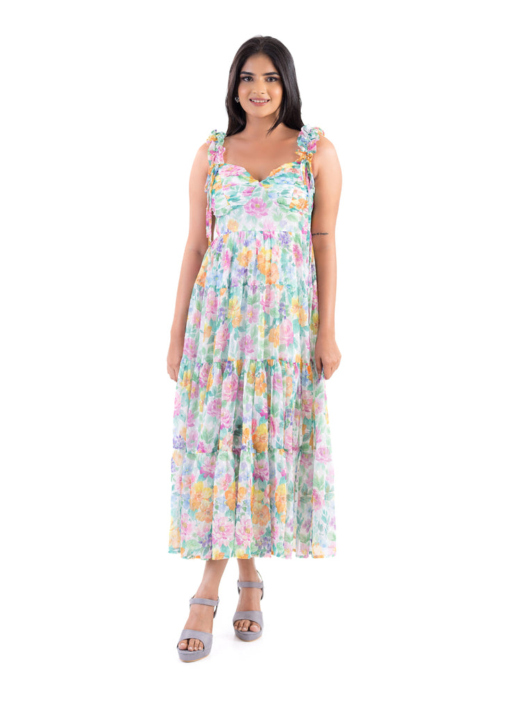Color Bloom Elegance Dress