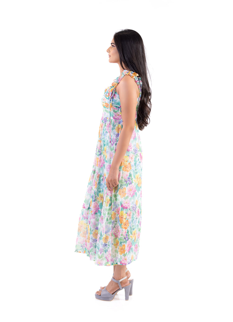 Color Bloom Elegance Dress