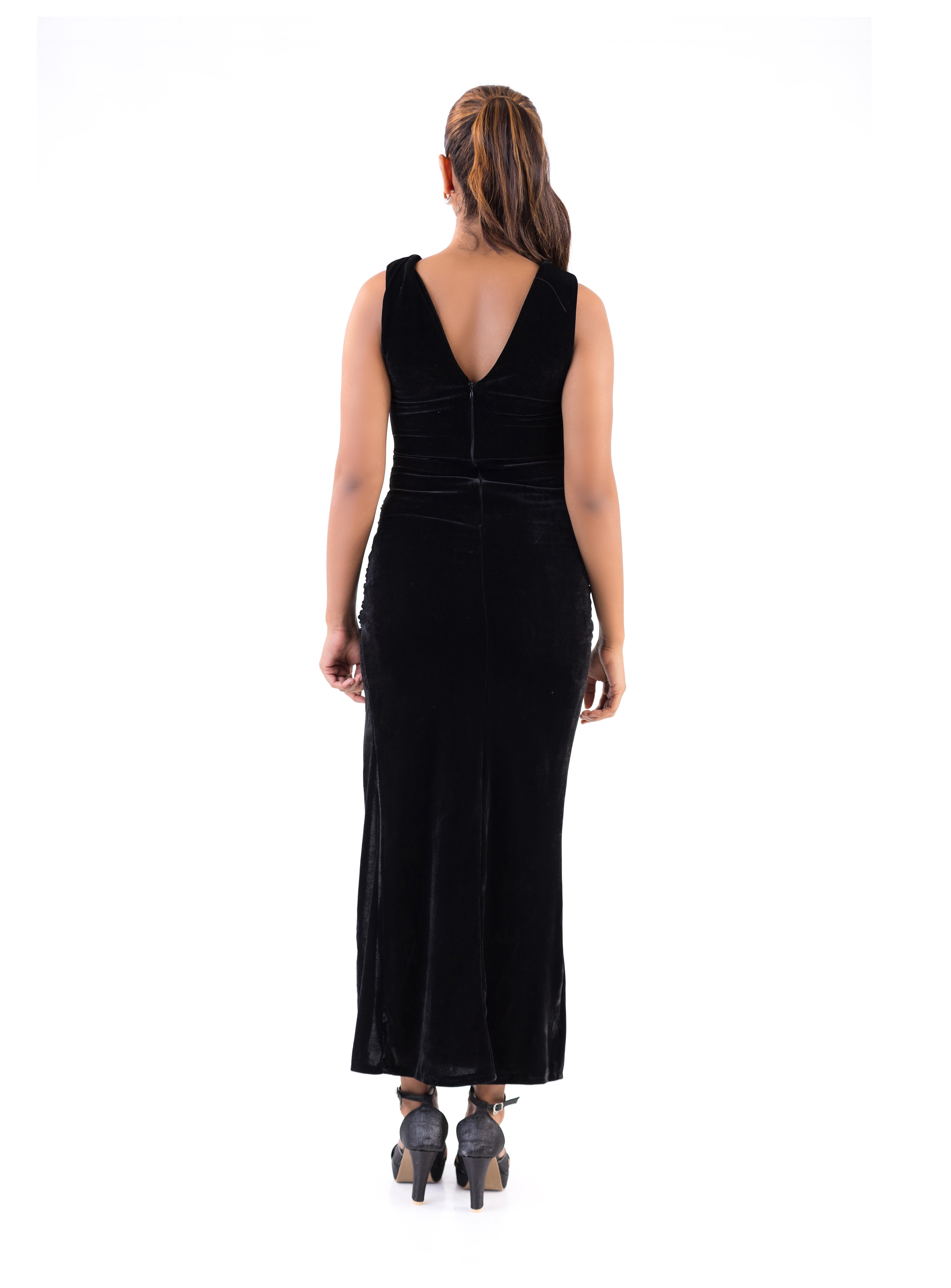 Noir Grace Column Dress