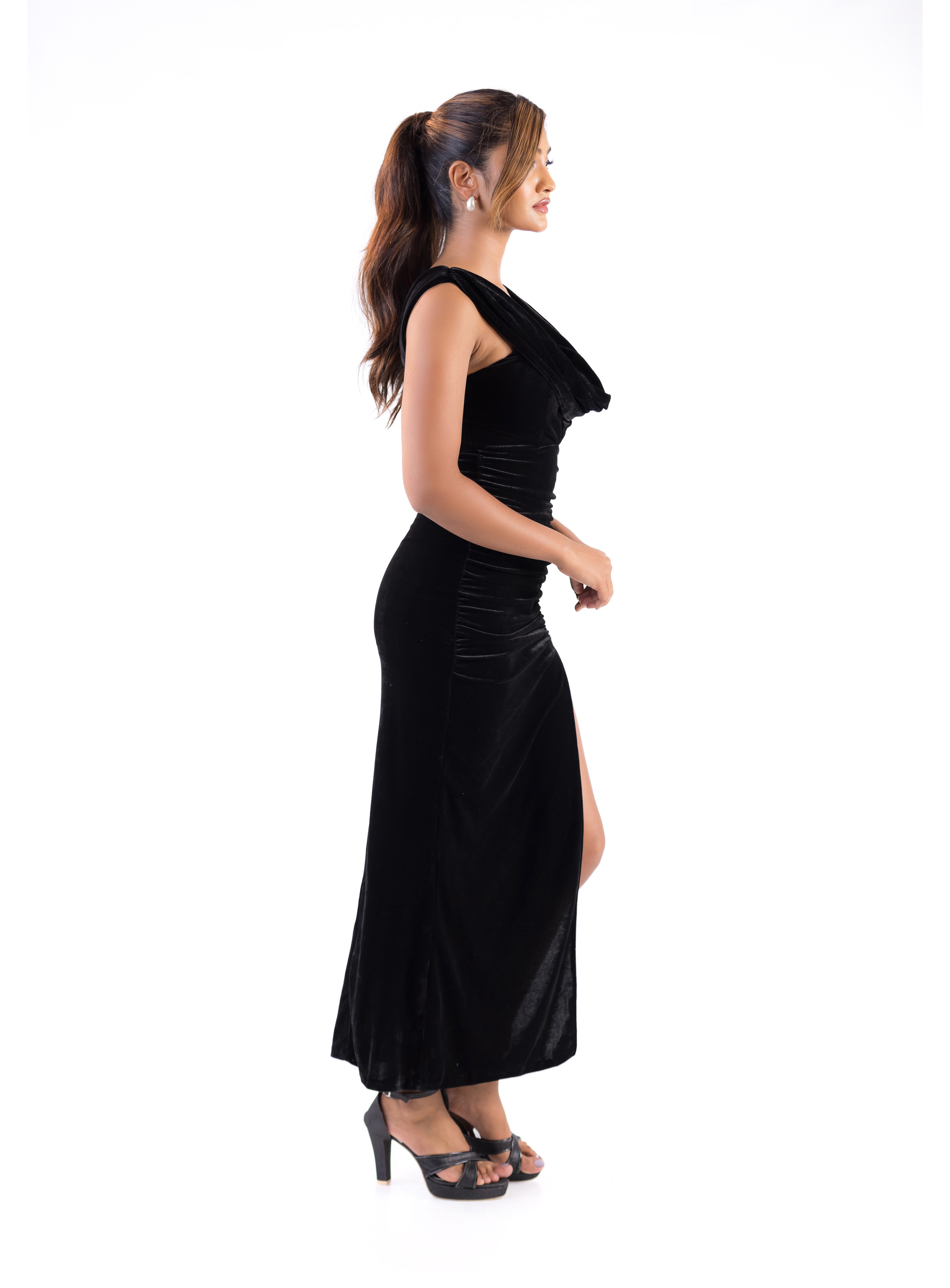 Noir Grace Column Dress