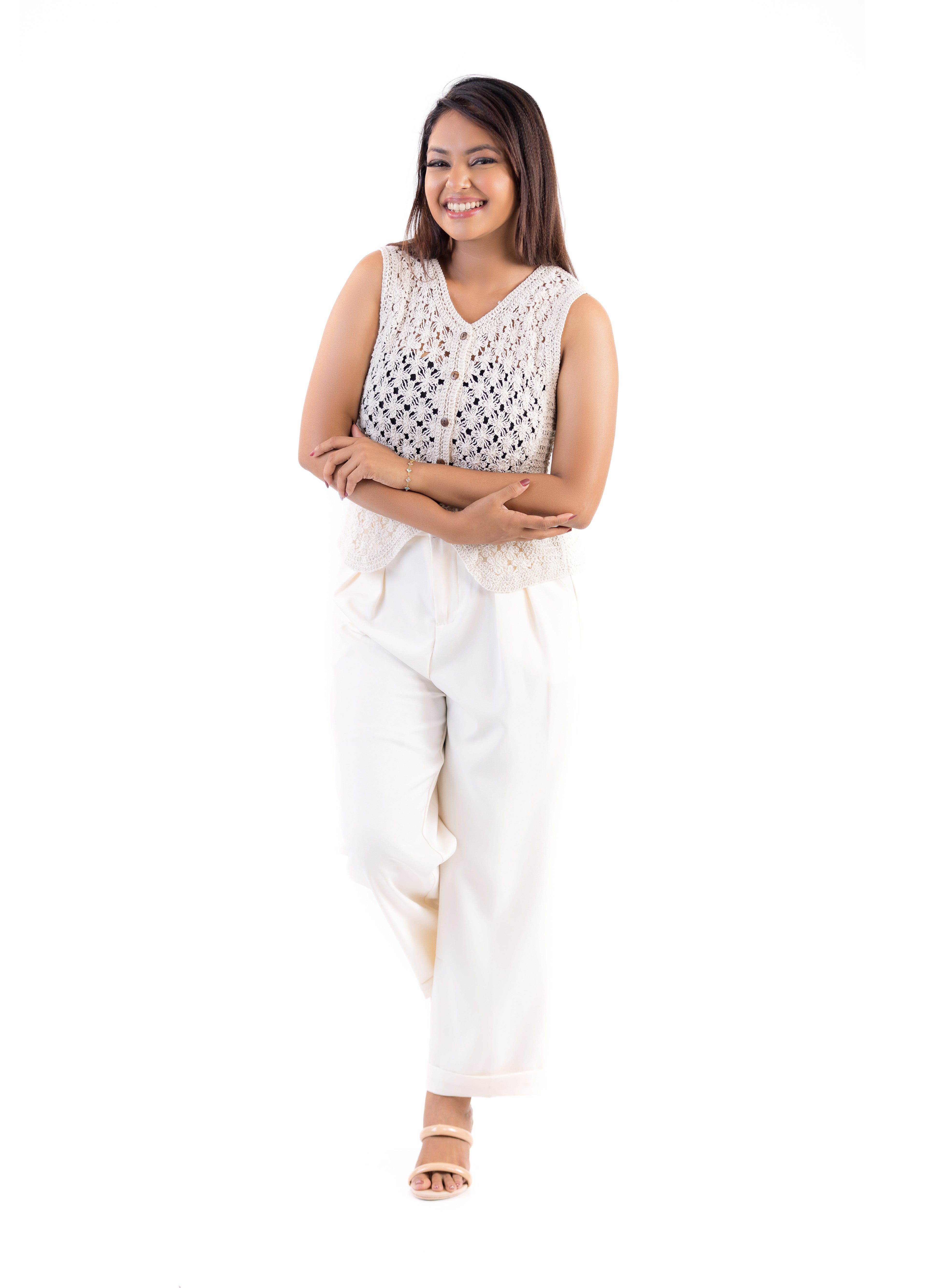 Pearl Petal Crochet Top