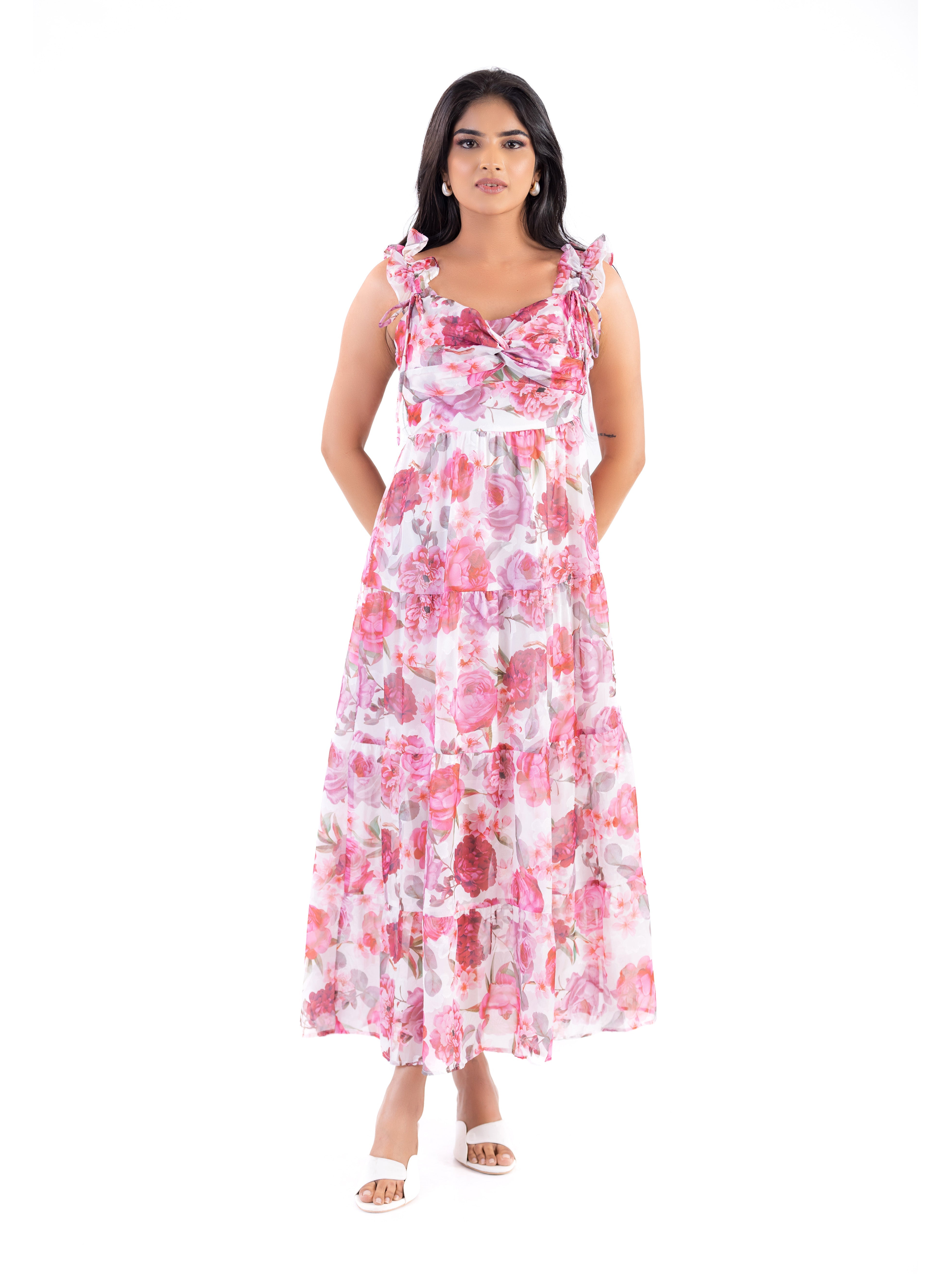 Petal Grace Maxi Dress