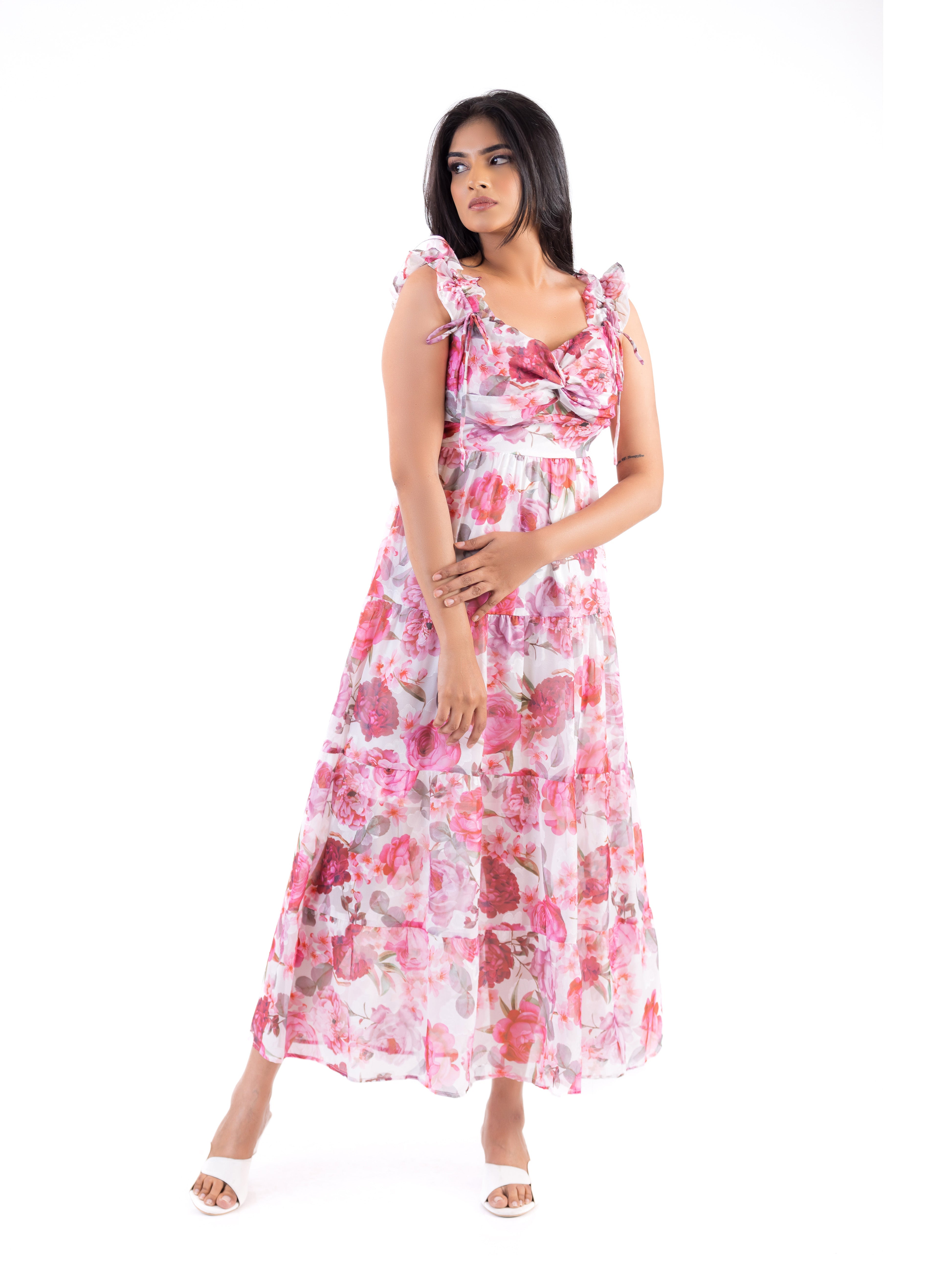 Petal Grace Maxi Dress
