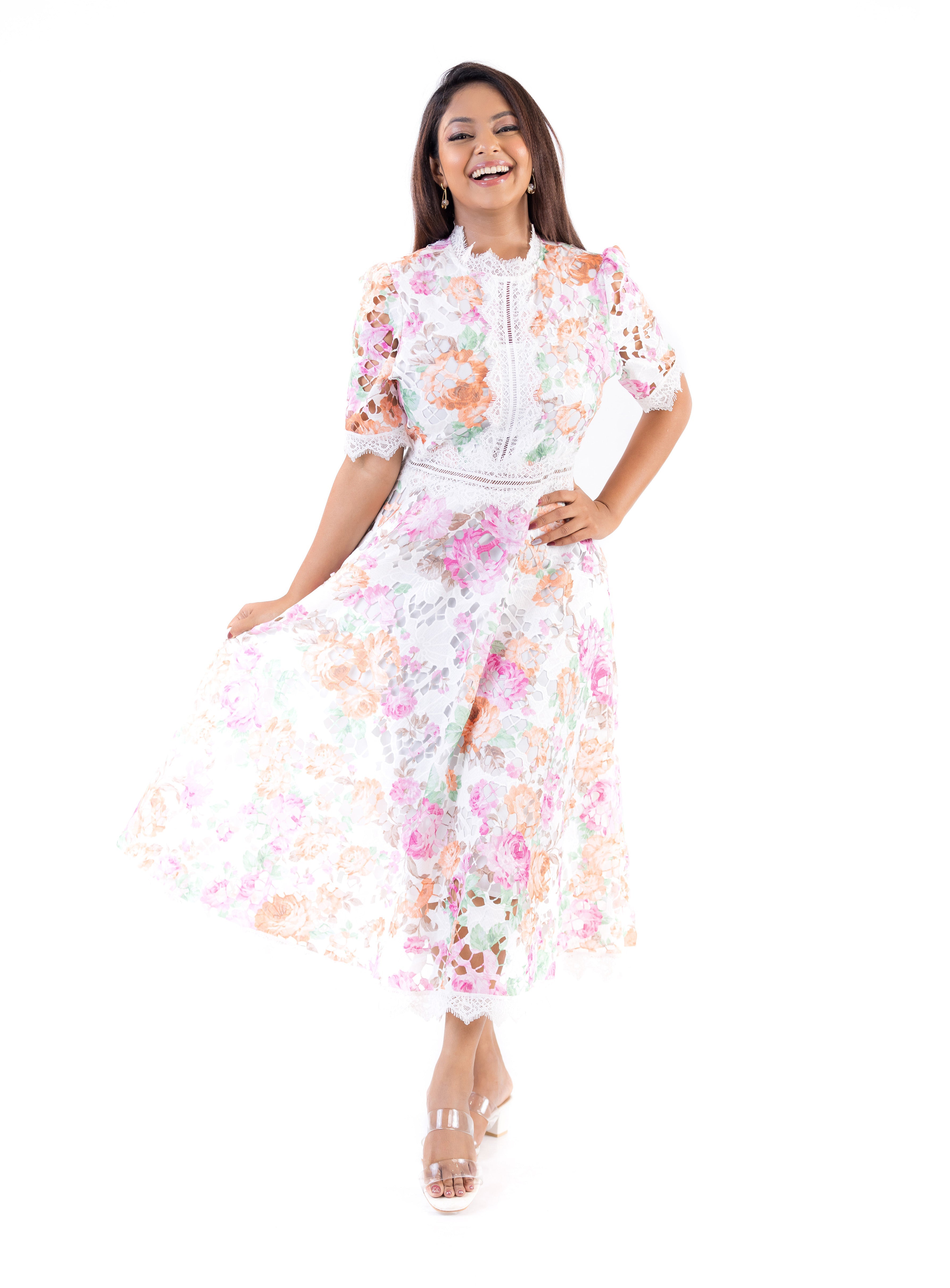 Seraphine Floral Lace Dress